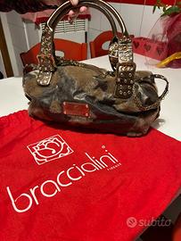 Borsa in pelle e pelo