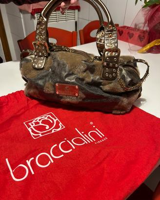 Borsa in pelle e pelo