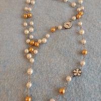 collana di perle e sfere dorate Michael Kors