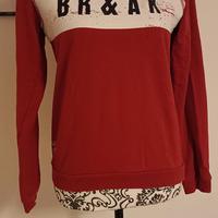 Felpa bambino 10 anni rossa cotone sport