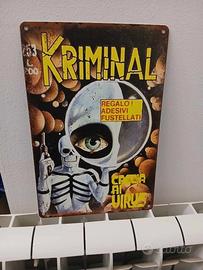 Targa retrò fumetto di KRIMINAL