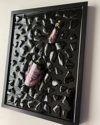 "Quadro Arte Resina Epoxy DOM PÉRIGNON Champagne