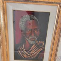 Quadro originale africano su velluto