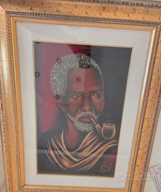 Quadro originale africano su velluto