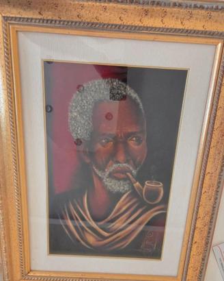 Quadro originale africano su velluto