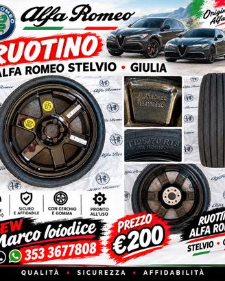 RUOTINO ORIGINALE ALFA ROMEO STELVIO GIULIA 