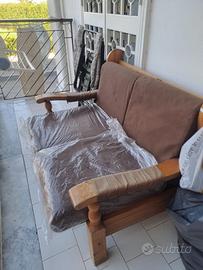Divano 2 posti in legno
