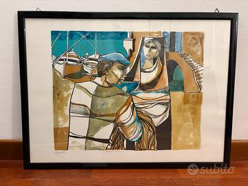 Litografia Acquarellata Lucio Ranucci