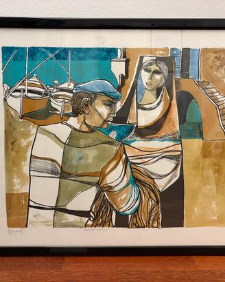 Litografia Acquarellata Lucio Ranucci