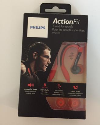 Philips ActionFit SHQ3200 cuffia Intraurale Rossa