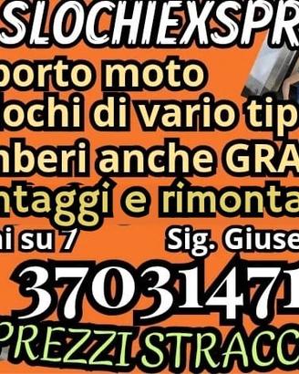 TRASLOCHI, TRASPORTI MOTO Sgomberi, MONTAGGIO MOB