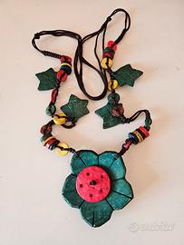 collana legno finissimo colorato