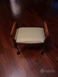 Sgabello camera da letto legno tessuto