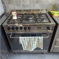 Cucina a Gas LOFRA Inox 5 Fuochi con Maxi Forno