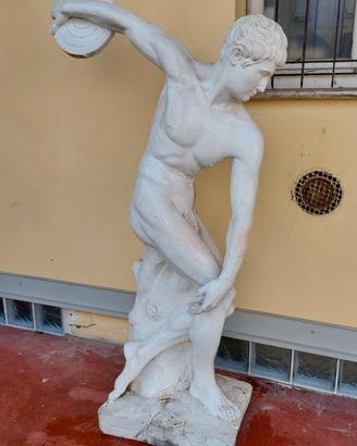 Statua Discobolo in gesso pieno h 168cm