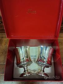 antichi calici kiddush ebraici Shabbat argento 