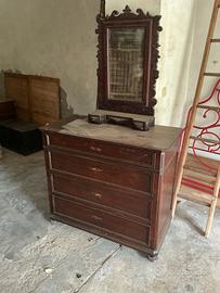 Mobile modernariato con specchio vintage ra