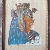 dipinto su papiro, souvenir dell'Egitto anni 50