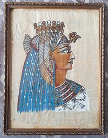 dipinto su papiro, souvenir dell'Egitto anni 50