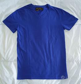 T-shirt ZARA Essentials (size S) Slim Fit blu uomo