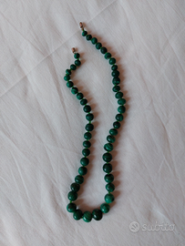 Collana in malachite