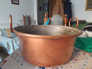 Braciere in rame e ottone e paiolo in rame