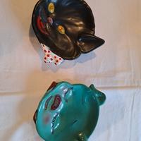 piattini o porta mestoli anni 50 in ceramica