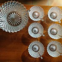 Servito da 6 per Macedonia in Vetro Bugnato