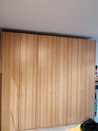 Mobile 6 ante massello color noce