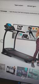 tapis roulant tap 140 compatto inclinazione regola