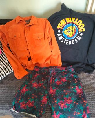 Felpa the buldog camicia bermuda