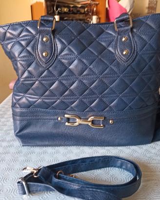Borsa blu scuro