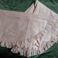 Coppia tende vintage anni 70 beige cm 240x78