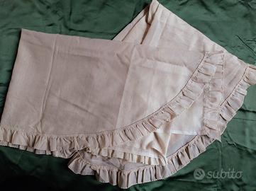 Coppia tende vintage anni 70 beige cm 240x78