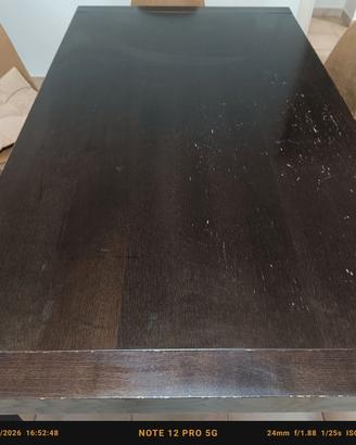 tavolo allungabile in laminato wenge' 160x90