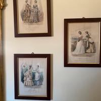 6   Stampe di Moda incorniciate  del 1840-1860