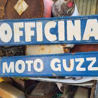taella officina pubblicitaria moto guzzi in ferro