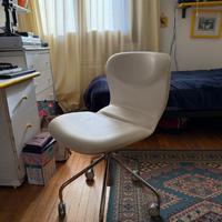 Sedia da ufficio ecopelle bianca