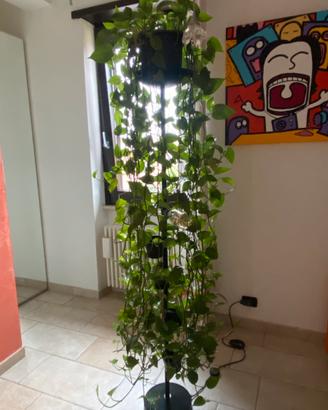 Lampada a piantana porta vasi e piante
