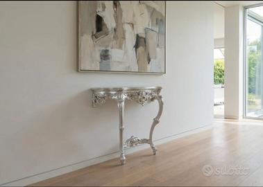 Consolle d'ingresso stile barocco moderno foglia a