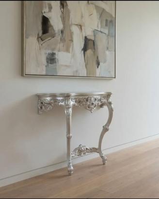 Consolle d'ingresso stile barocco moderno foglia a