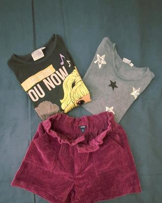 Set 2maglie+Shorts bambina