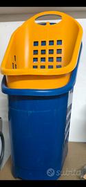 CESTINI PLASTICA  8pz GIAALO/BLU