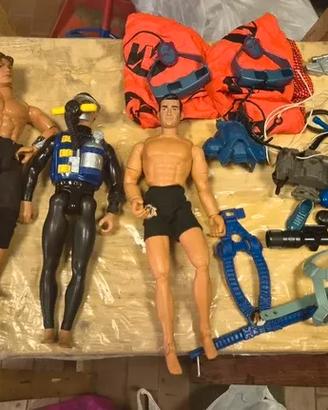 Action Man Hasbro Anni 90 - 5 Figure + Armi e Para