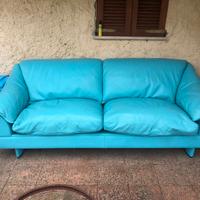 2 divano divani poltrona frau pelle vintage pelle