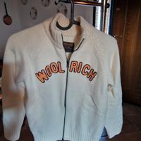 Maglione Wool Rich con zip panna lana 80%.
