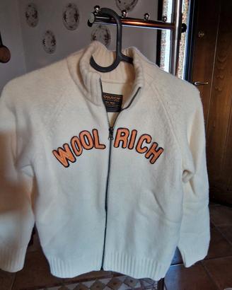 Maglione Wool Rich con zip panna lana 80%.