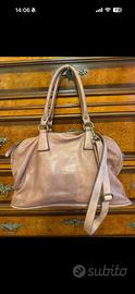Borsa vera pelle 100% rosa antico
