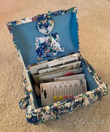 Cestino da cucito con set da cucito