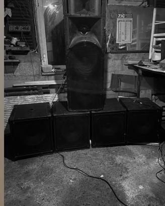 impianto casse subwoofer audio PA